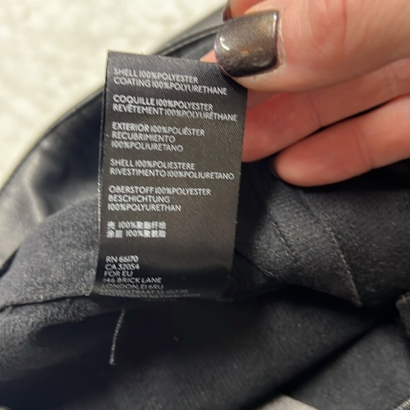 Free People | We The Free NWOT Faux Leather High Rise Split Flare Hem Pants 31 - Picture 11 of 11